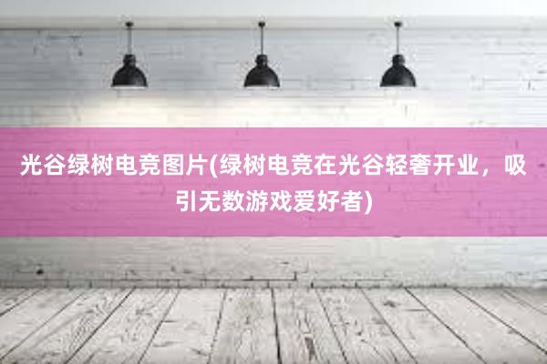 光谷绿树电竞图片(绿树电竞在光谷轻奢开业，吸引无数游戏爱好者)