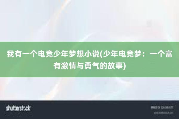 我有一个电竞少年梦想小说(少年电竞梦：一个富有激情与勇气的故事)