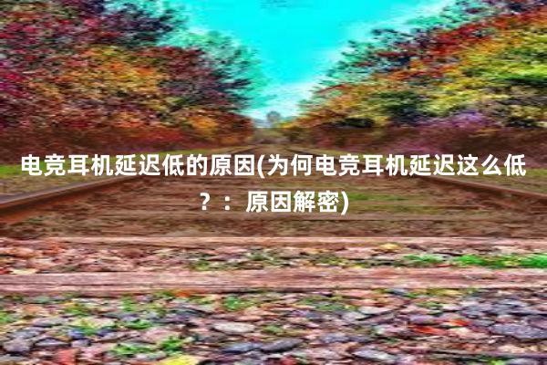 电竞耳机延迟低的原因(为何电竞耳机延迟这么低？：原因解密)