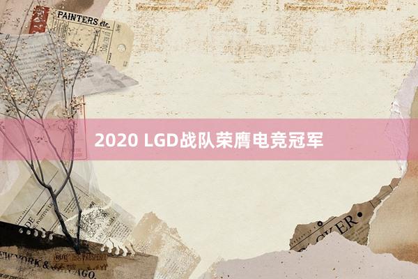 2020 LGD战队荣膺电竞冠军