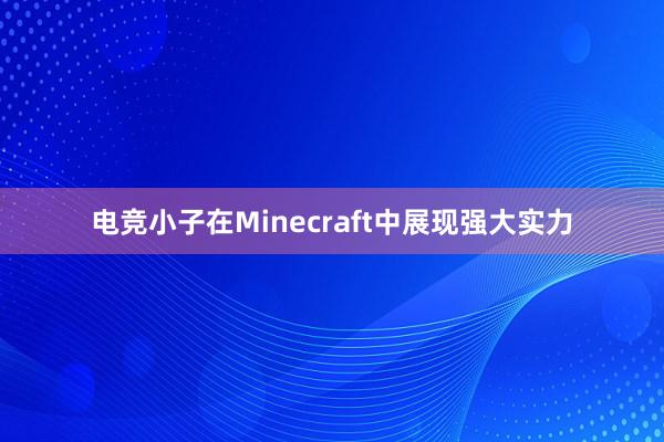 电竞小子在Minecraft中展现强大实力