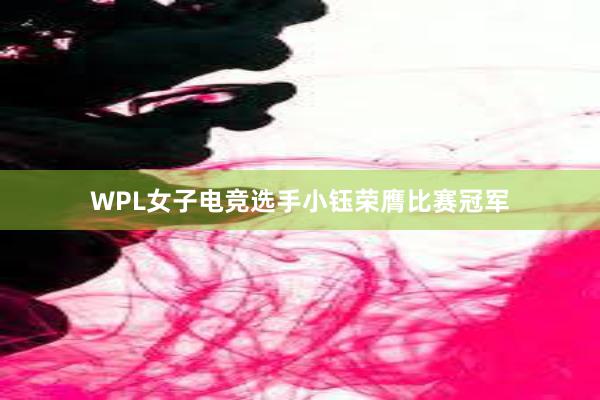 WPL女子电竞选手小钰荣膺比赛冠军