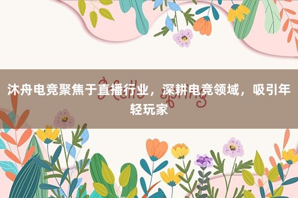 沐舟电竞聚焦于直播行业，深耕电竞领域，吸引年轻玩家