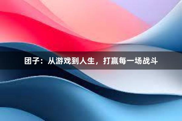 团子：从游戏到人生，打赢每一场战斗