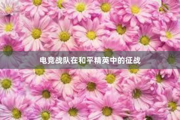 电竞战队在和平精英中的征战