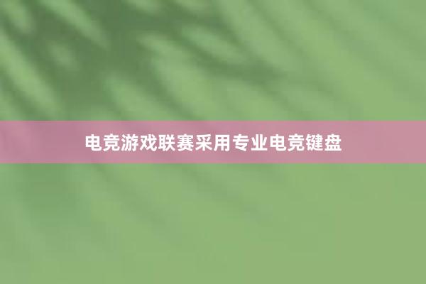 电竞游戏联赛采用专业电竞键盘